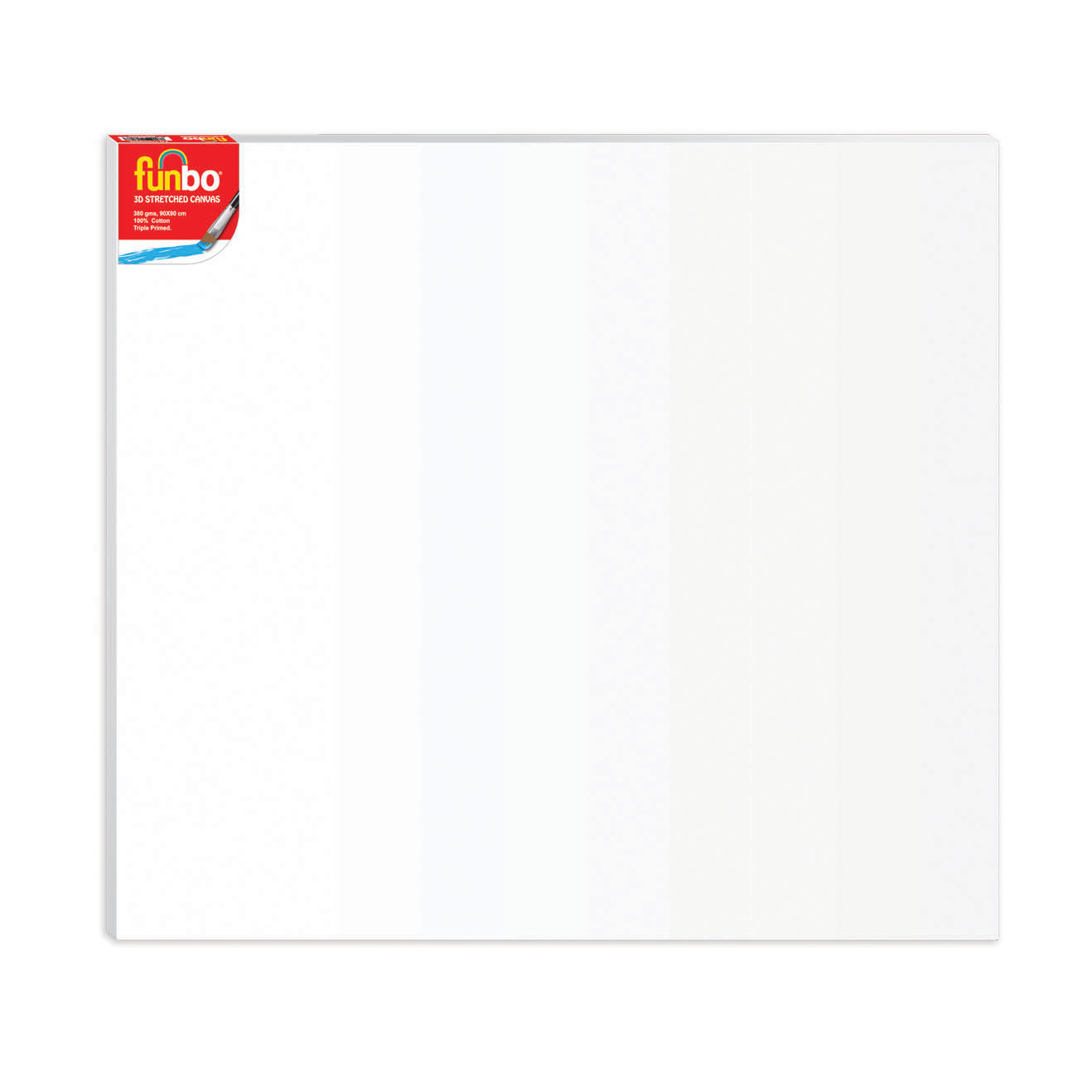 Funbo Stretched 3D Canvas Board 380 gms 90X90 cm - Painting Canvas