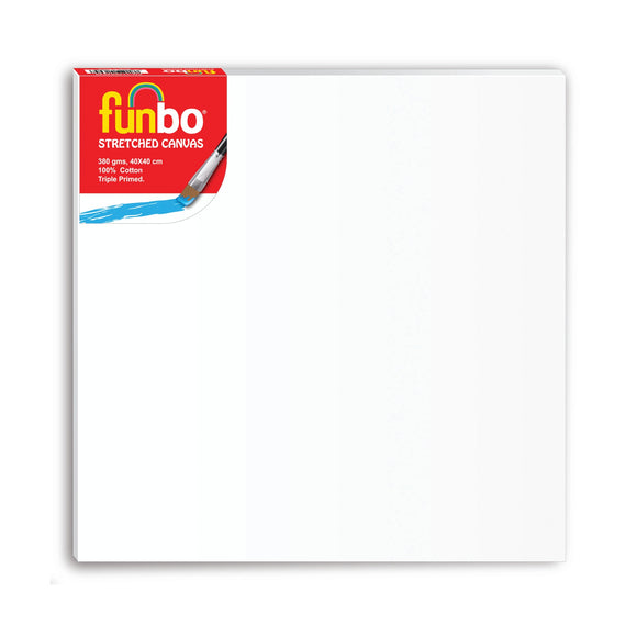 Funbo Stretched canvas 380 gms 40X40 cm 2pcs