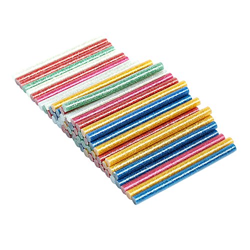 Glitter Glue sticks/rods 7mm for large Glue Guns Mixed Colors 5 pcs - Nejoom Stationery