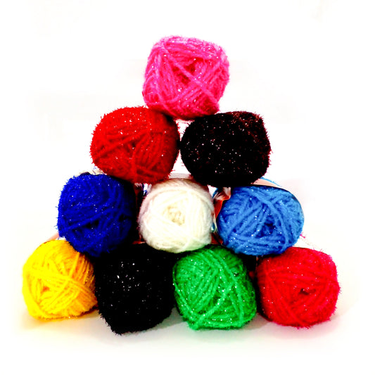 Glitter Knitting Yarn Crochet 25g 10 colour (mix colour) - Craft