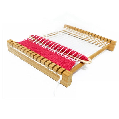 Children's Loom DIY Beech Wooden Toy Woolen Loom Handmade Tapestry Weaving Tool