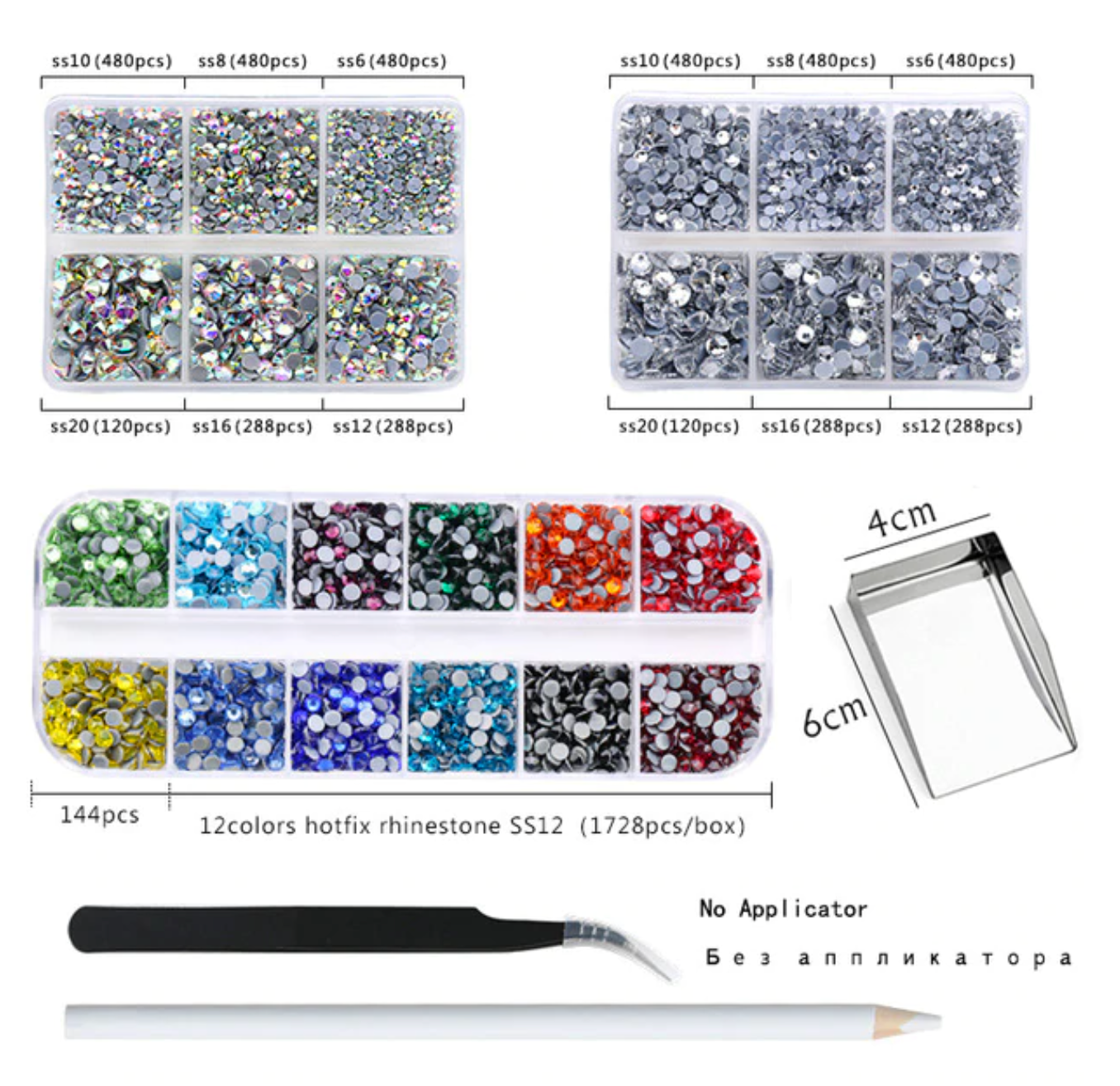 Hot fix Rhinestones Crystal Glass Rhinestone Iron-on Wand Strass - Nejoom Stationery