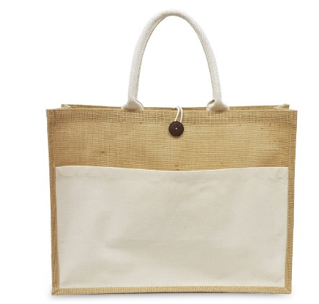 Jute Bag With Cotton Pocket