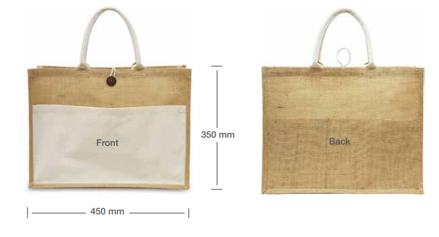 Jute Bag With Cotton Pocket