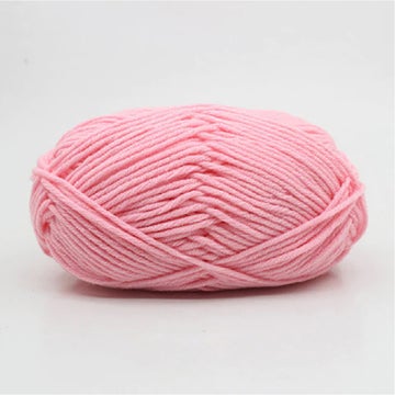 Knitting Yarn Crochet 50g Pink Milk Cotton - Nejoom Stationery