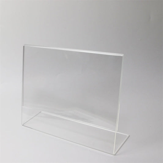 0L Shaped Stand A4 Acrylic Home Office Store Restaurant Ad Frame(210X297mm)