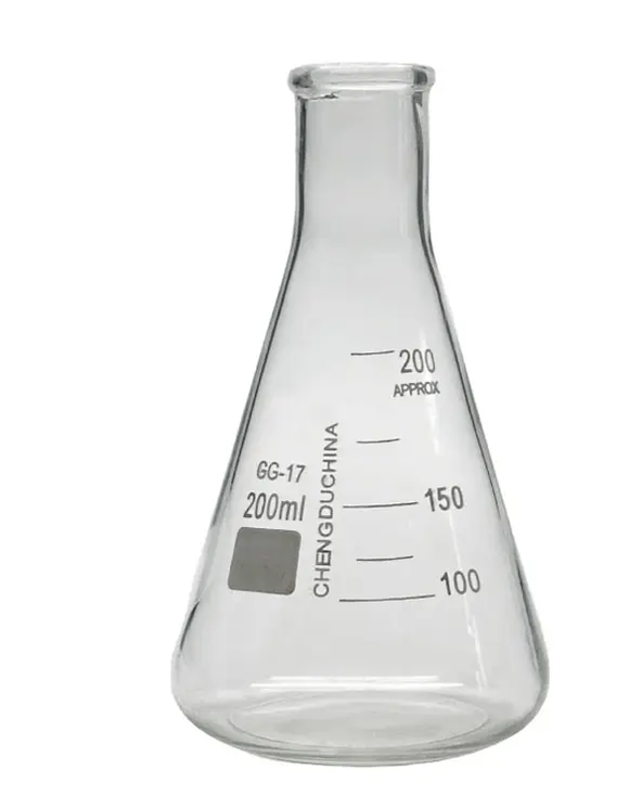 Conical Box Lab Laboratory Conical Flask 200ml Narrow Mouth Glass