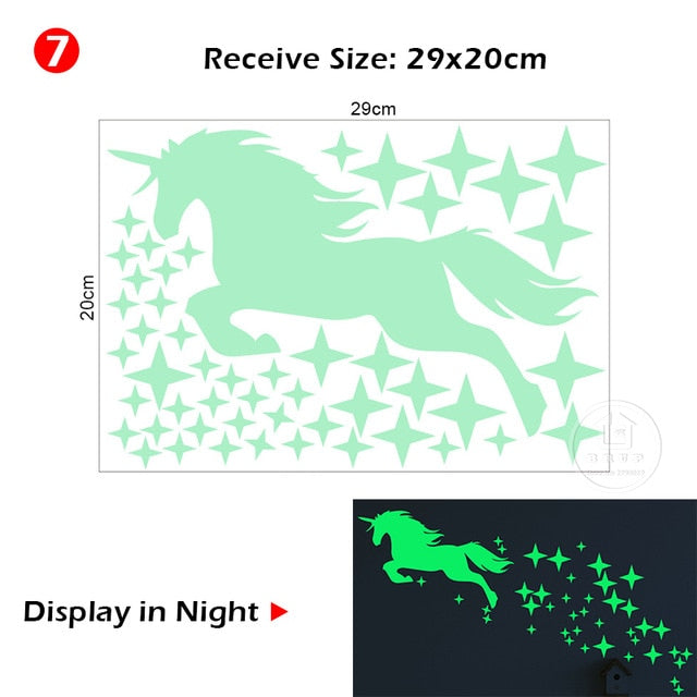 Luminous Moon and Stars Wall Stickers - Nejoom Stationery