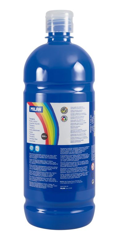 Milan Poster Paint 1000ml bottle Cyan Blue