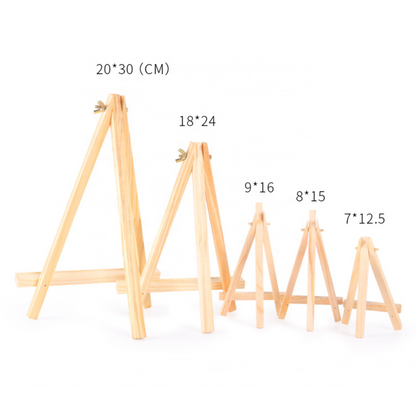 Mini wooden art triangle easel kids Desk Stand 8*15cm