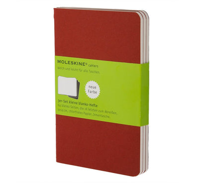 Moleskine Cahier Journals Large Plain Cranberry Red