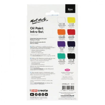 Mont Marte Oil Paint Intro Set 8Clrx18Ml