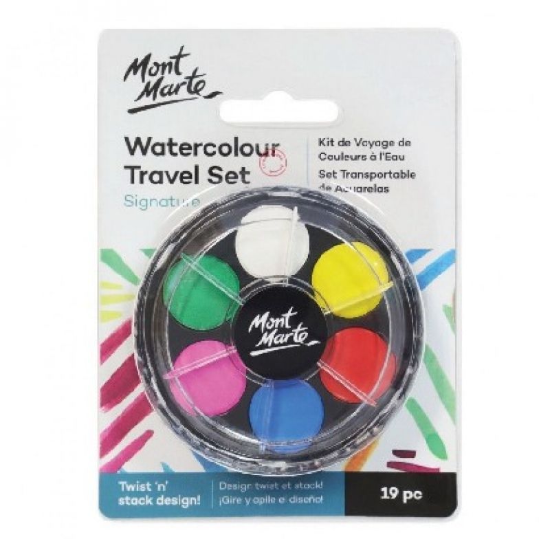 Mont Marte Water Color Travel Set 18Clr