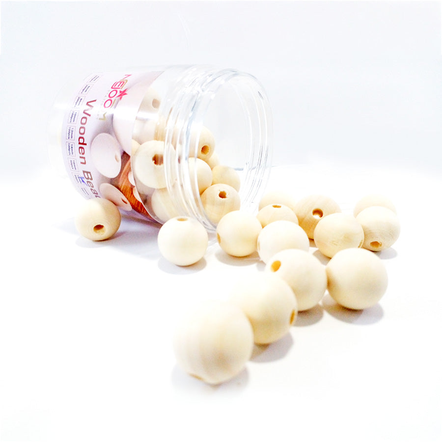 Natural Wooden Beads DIY Craft - Nejoom Stationery