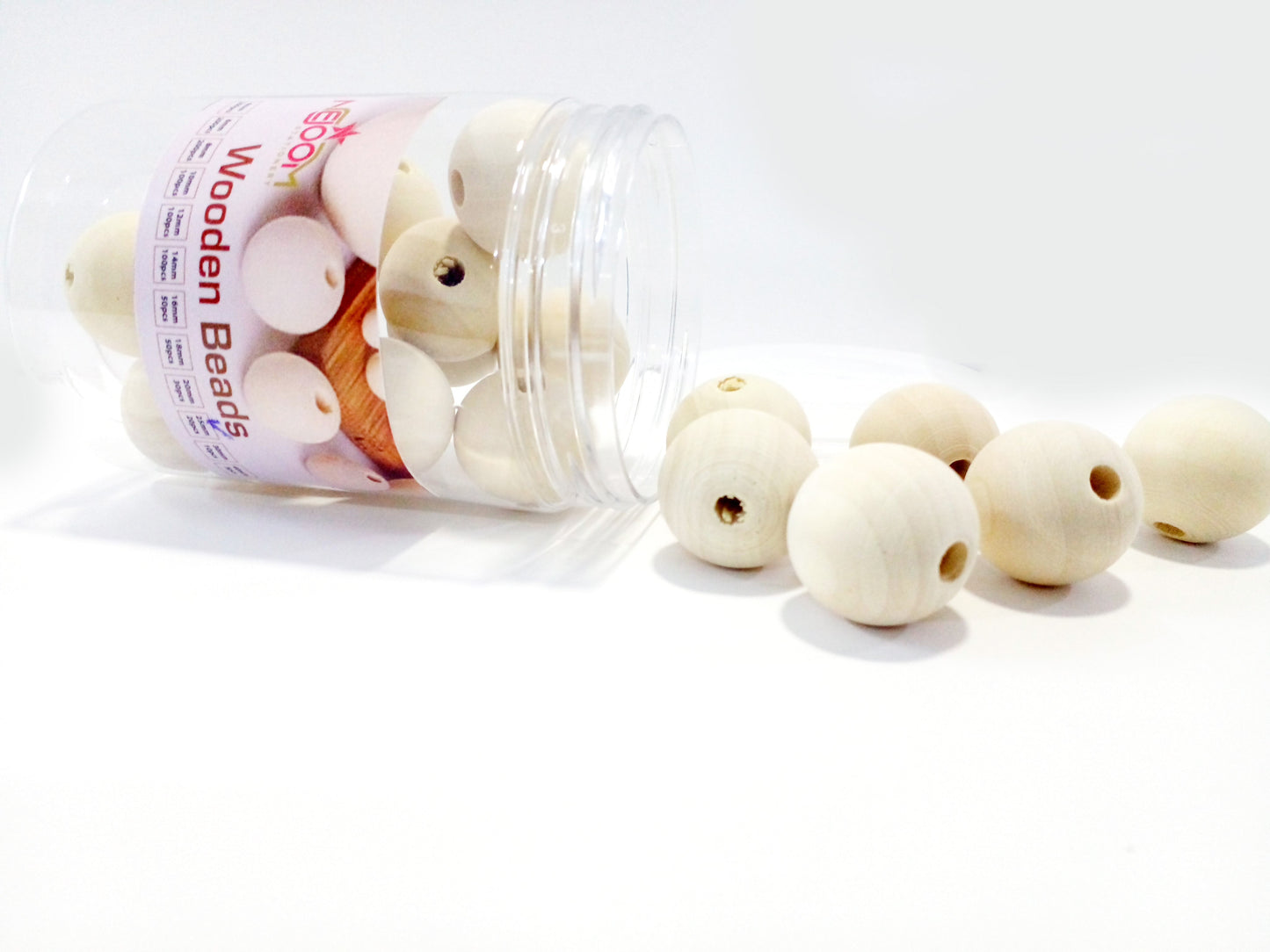 Natural Wooden Beads DIY Craft - Nejoom Stationery