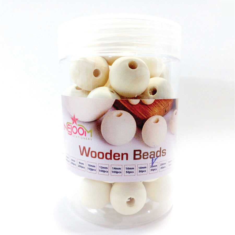 Natural Wooden Beads DIY Craft - Nejoom Stationery