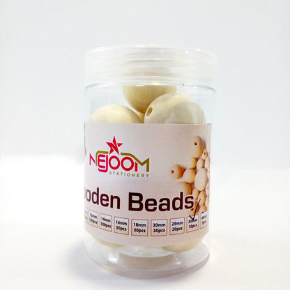 Natural Wooden Beads DIY Craft - Nejoom Stationery