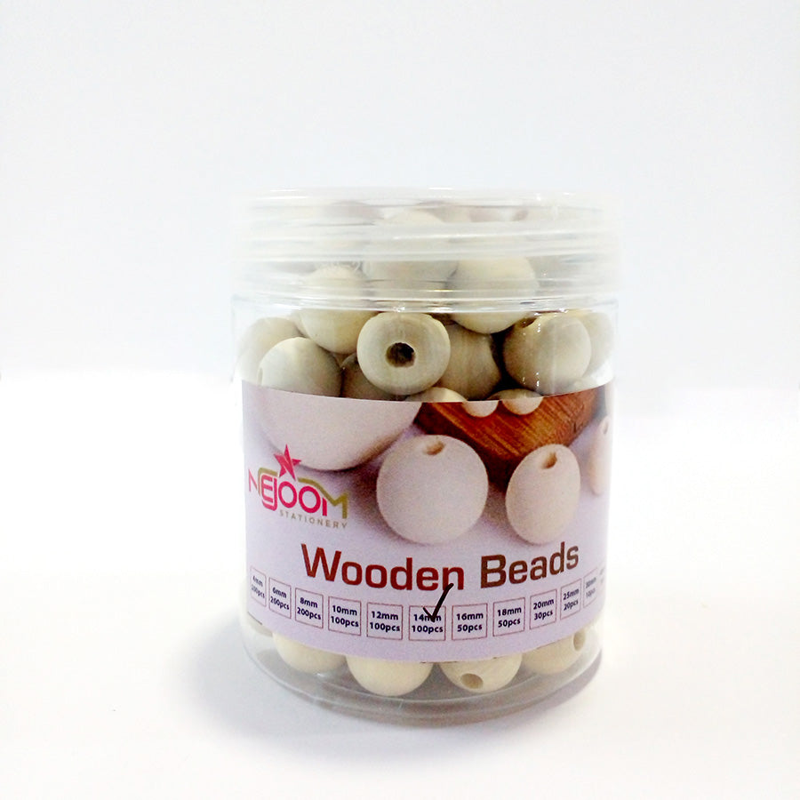 Natural Wooden Beads DIY Craft - Nejoom Stationery