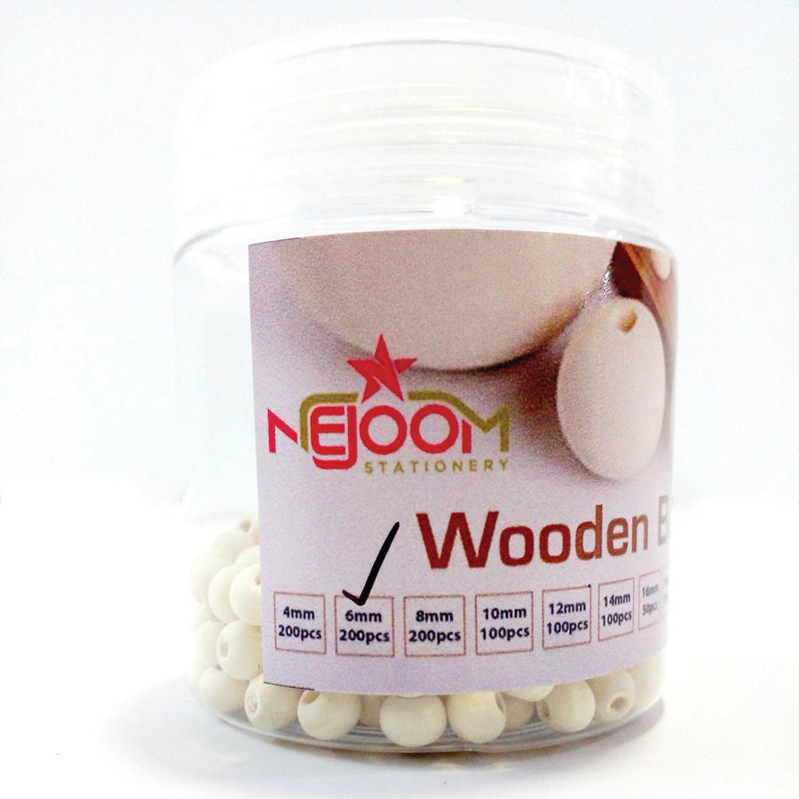 Natural Wooden Beads DIY Craft - Nejoom Stationery