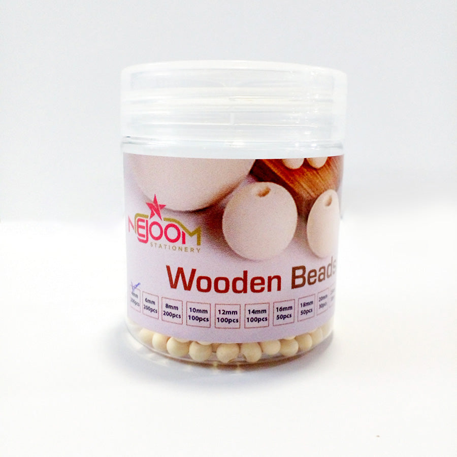 Natural Wooden Beads DIY Craft - Nejoom Stationery