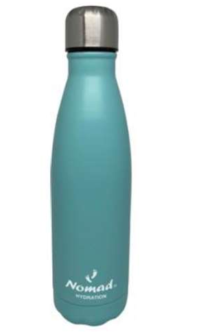 Nomad Aluminium Water bottle 750ml Asst.cols - Aqua Green - School Supply