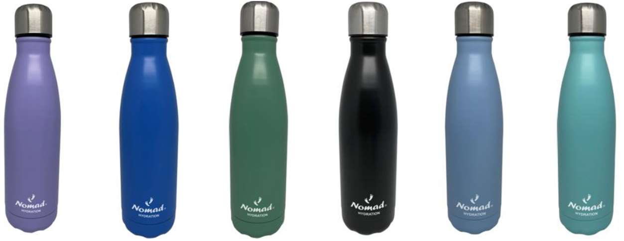 Nomad Aluminium Water bottle 750ml Asst.cols