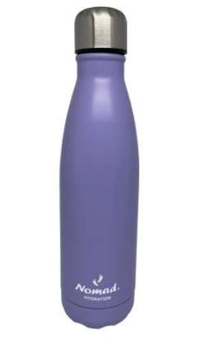 Nomad Aluminium Water bottle 750ml Asst.cols - Violet - School Supply