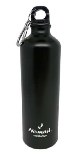 Nomad Stainless Steel Water bottle 700ml Asst.cols - Black - School Supply