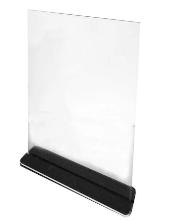 Partner A4 Acrylic Sign Holder 210X297 mm T Shape Vertical Black Base&nbsp;