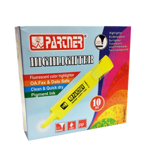 Partner highlighter Fluorescent  Color - 10pcs/Pack - Nejoom Stationery