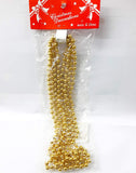 PARTY TIME - Gold Pearl Beads Chain Christmas Ornament 