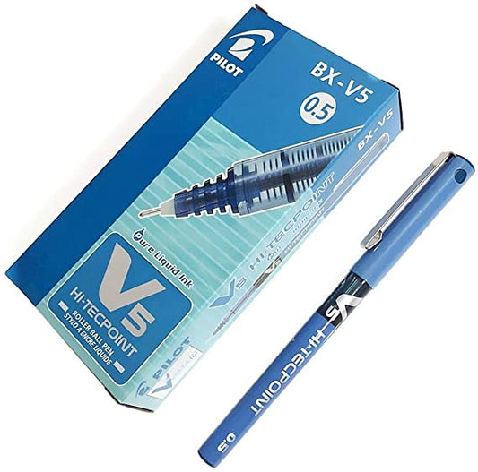 Pilot Hi-Tec point V5 Liquid Ink Rollerball pen Black Blue Fine Tip - Nejoom Stationery