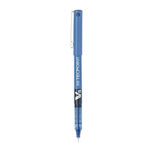 Pilot Hi-Tecpoint V5 Liquid Ink Rollerball pen Blue Black Fine Tip - Nejoom Stationery