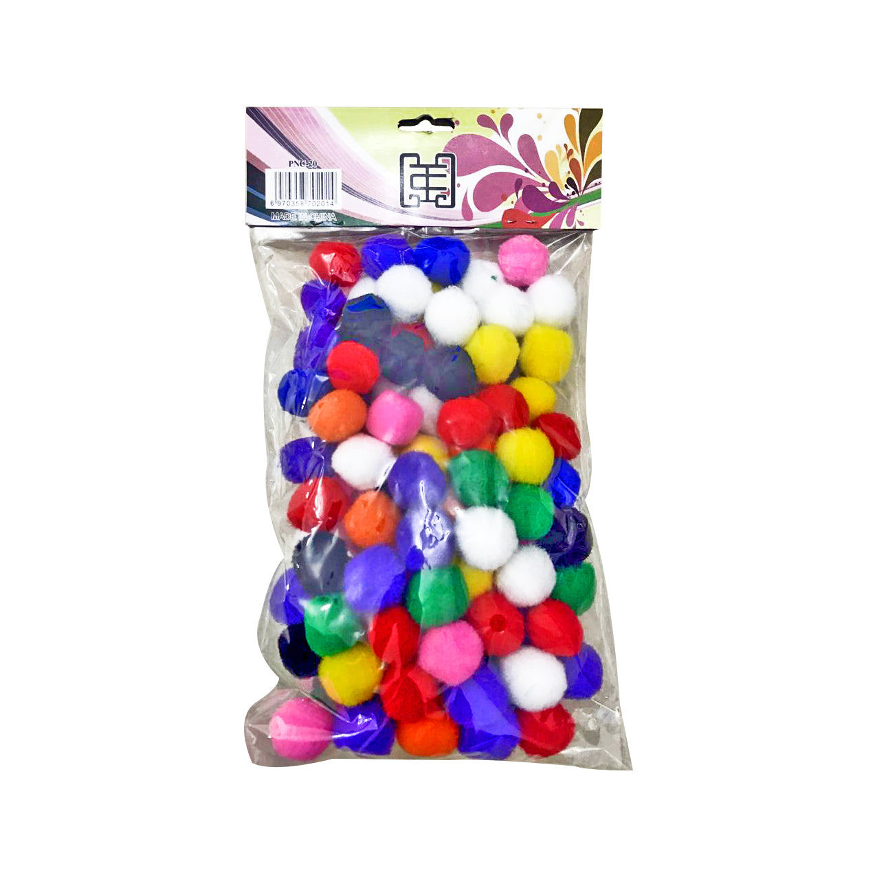 Pom Poms Craft Balls 20mm - Multicolour - Nejoom Stationery