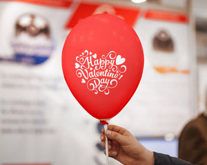 Printed Balloons for Valentines Day Decorations 100pcs - Nejoom Stationery