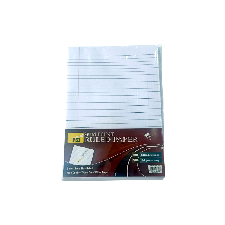 PSI ruled paper 8mm A4 (100sheets) - Nejoom Stationery