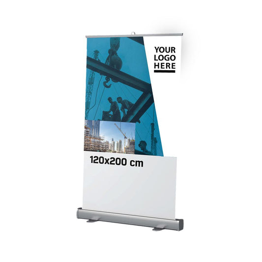 Roll up Retractable Banners Event Display Branding Advertising Marketing Material 120 x 200 cm