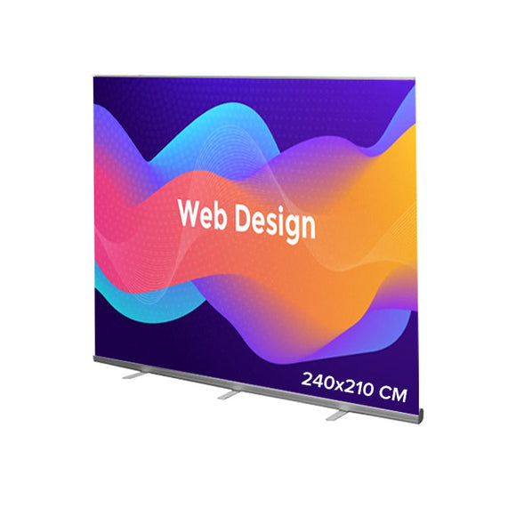 Roll up Retractable Banners Event Display Branding Advertising Marketing Material 240 x 210 cm - Office Supply