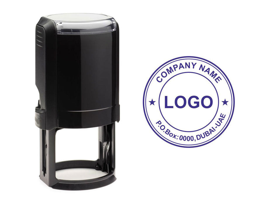 Round Self Inking Company Stamps - Nejoom Stationery