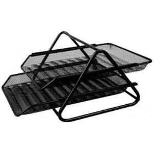 Sadaf 3-Tier Storage Metal Mesh Tray Media