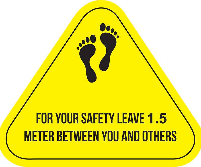 Safety Stickers Aluminum Foil Floor Sticker | Nejoom Stationery