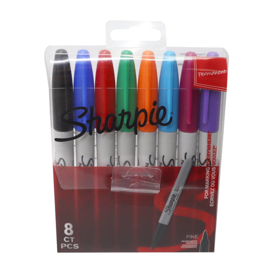 Sharpie Permanent Markers Fine point 8 colours