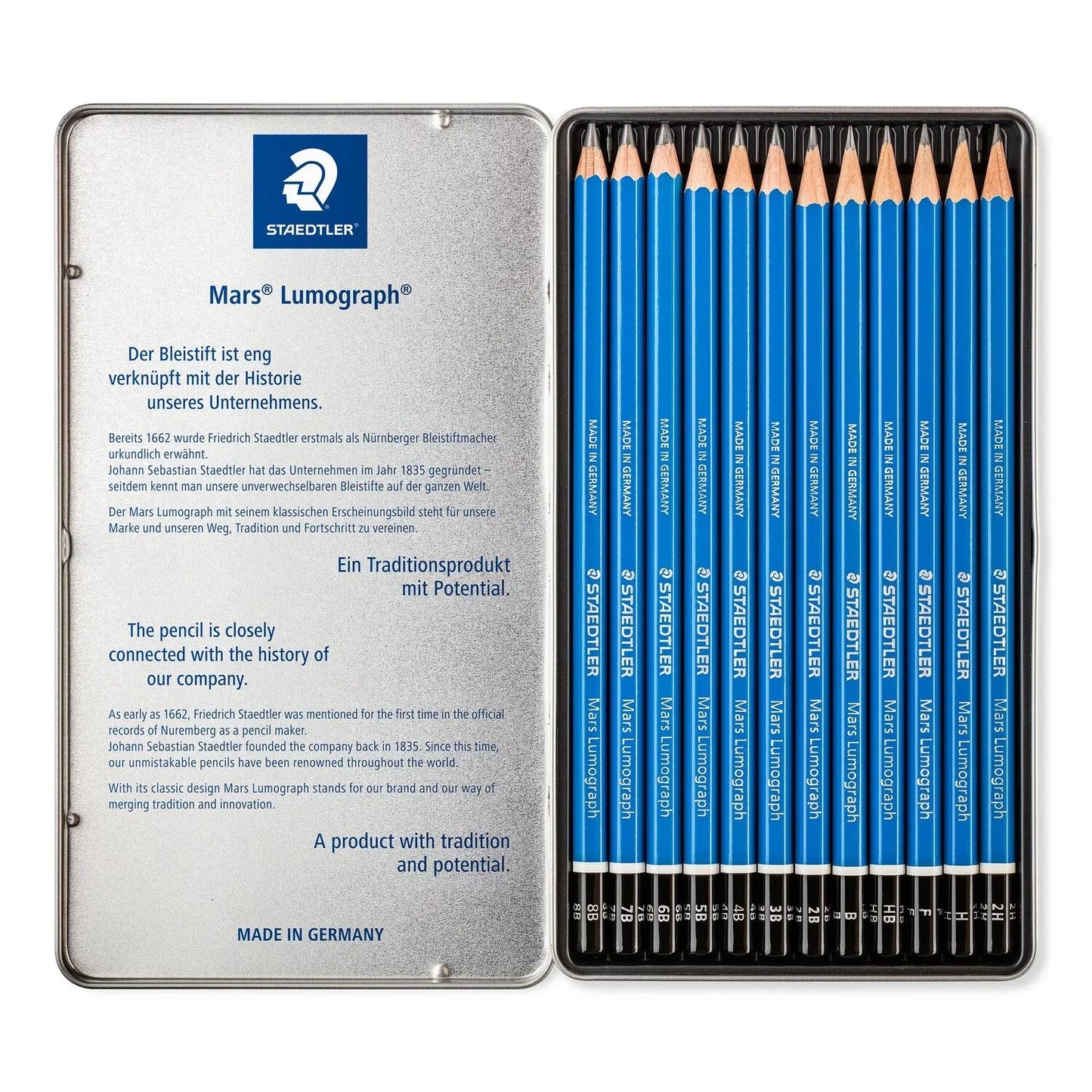 Staedtler Mars Lumograph Pencil Set 12 PCS