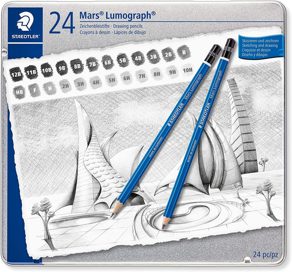 Staedtler Mars Lumograph Pencil Set 24 PCS