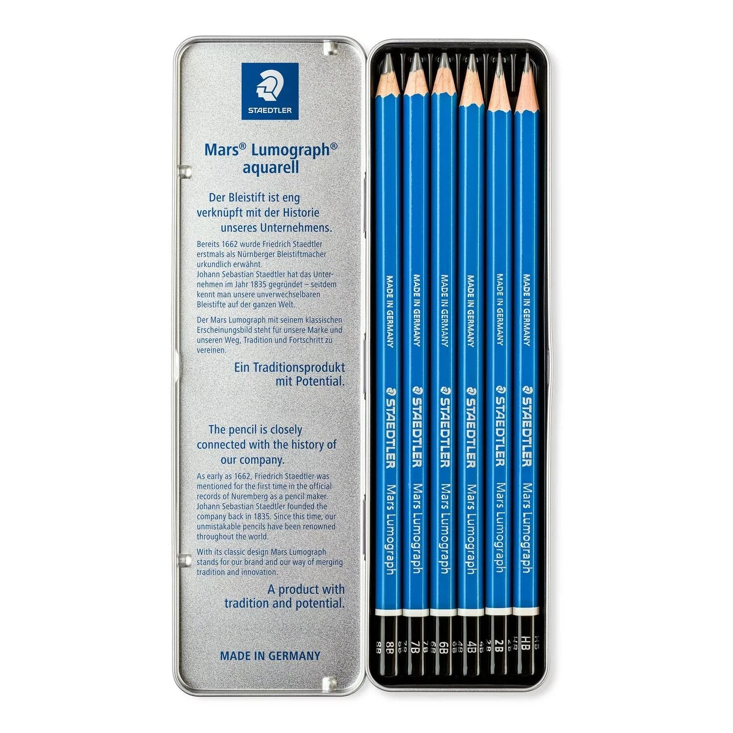 Staedtler Mars Lumograph Pencil Set 6 PCS