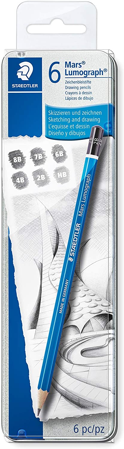 Staedtler Mars Lumograph Pencil Set 6 PCS