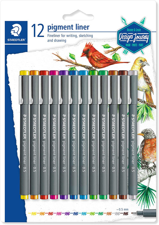 Staedtler Pigment Liner 0.5mm 12 colors