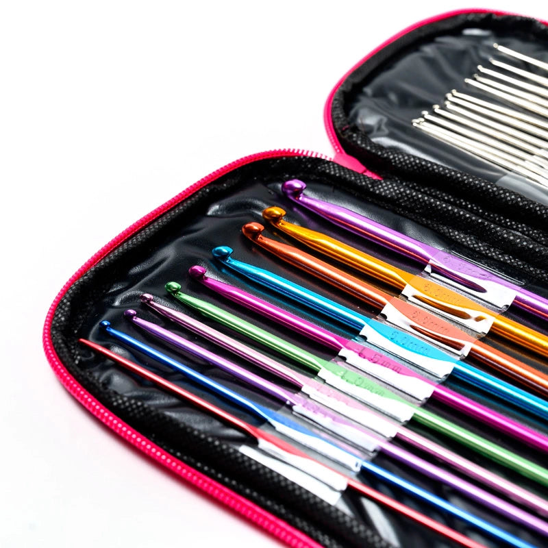 Stainless steel alumina crochet hook case 22pcs - Nejoom Stationery