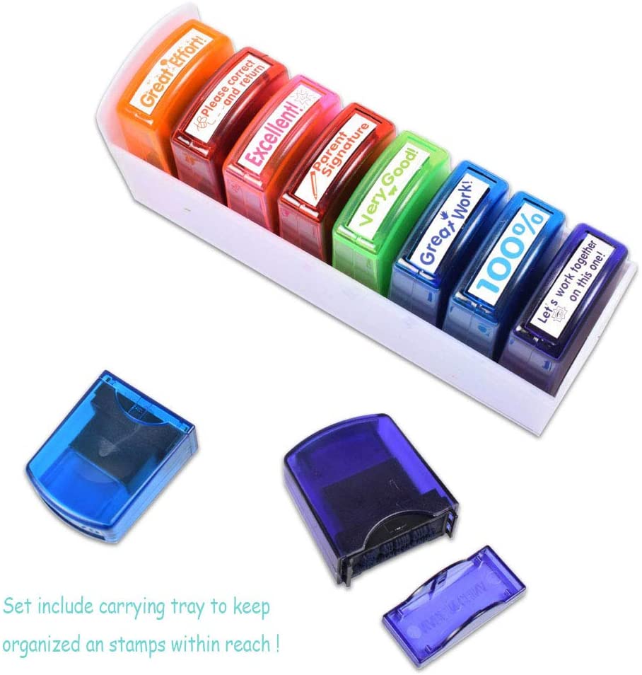 Teacher Grading Self-Inking Stamp Set 8pcs - Nejoom Stationery