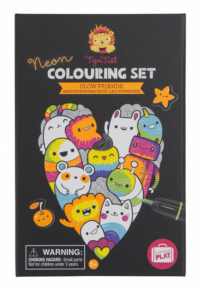 Tiger Tribe Neon Coloring Set - Glow Friends